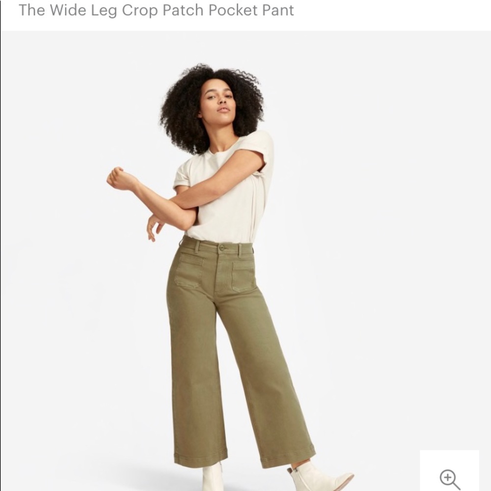 Everlane cropped wide leg jeans